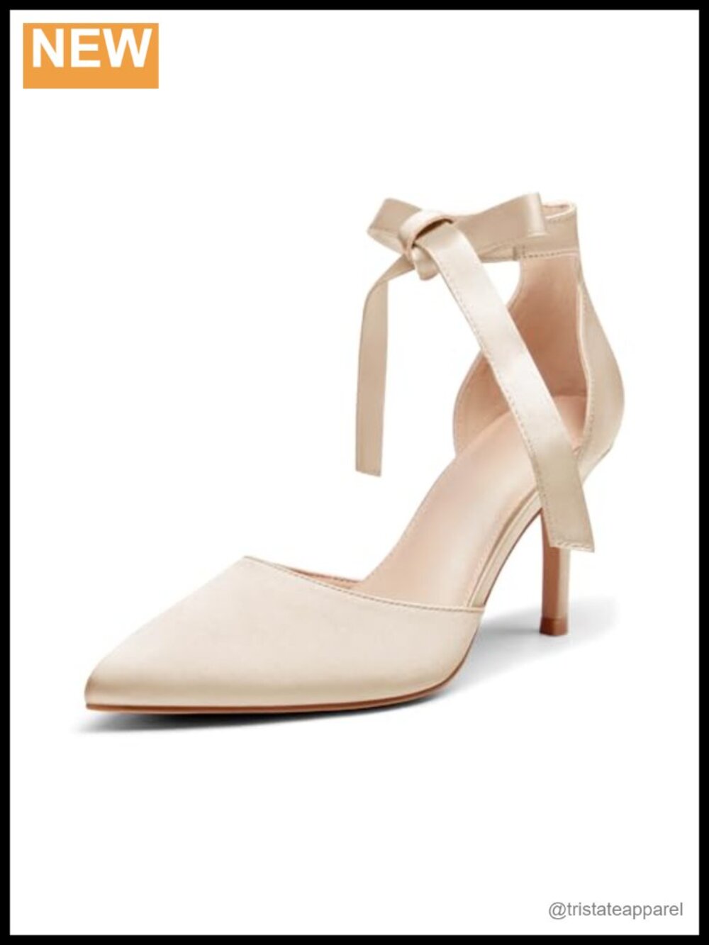 Womens Pointed Toe Pumps Ankle Tie Stiletto Heel Office Party Dress Shoes